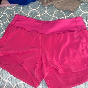 lulu lemon hot pink shorts